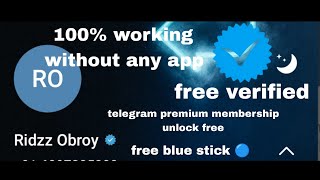 HOW TO GET BLUE STICK VERIFIED TICK ON TELEGRAM | TICK 2023