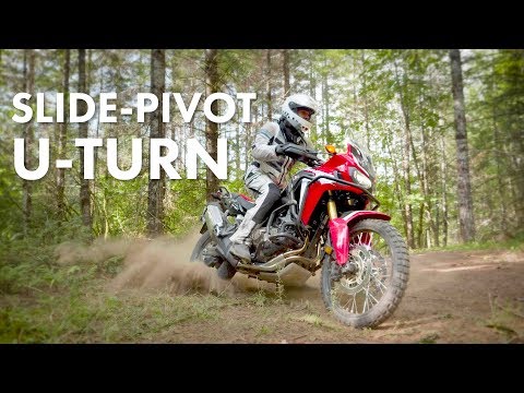 180° SKID TURNS LESSON - Fast Slide-Pivot U-Turn Technique - On Heavy Adventure Bikes