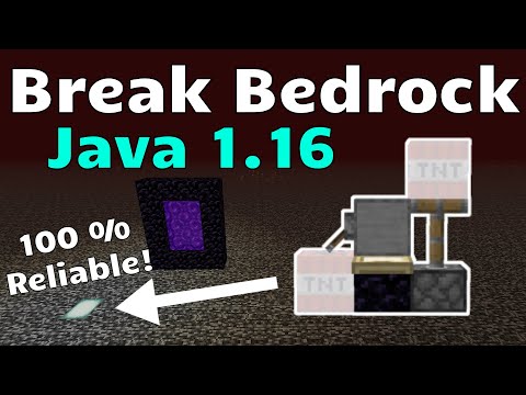 Bedrock Breaking - 100% Reliable! (Minecraft Java 1.16)