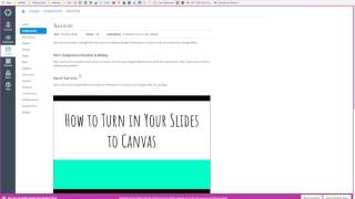 How To Turn in a Google slide in Canvas