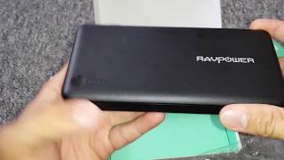 Video thumbnail for RAVPower 26800mAh Powerbank Type-C 30 Watt Ausgang DC 5V/3A,9V/2A,15V/2A,20V/1.5A in ca 5h voll by Appreviewnews