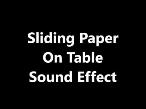 Sliding Paper On Table Sound Effect