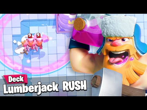 Lumberjack RUSH Deck no Clash Royale