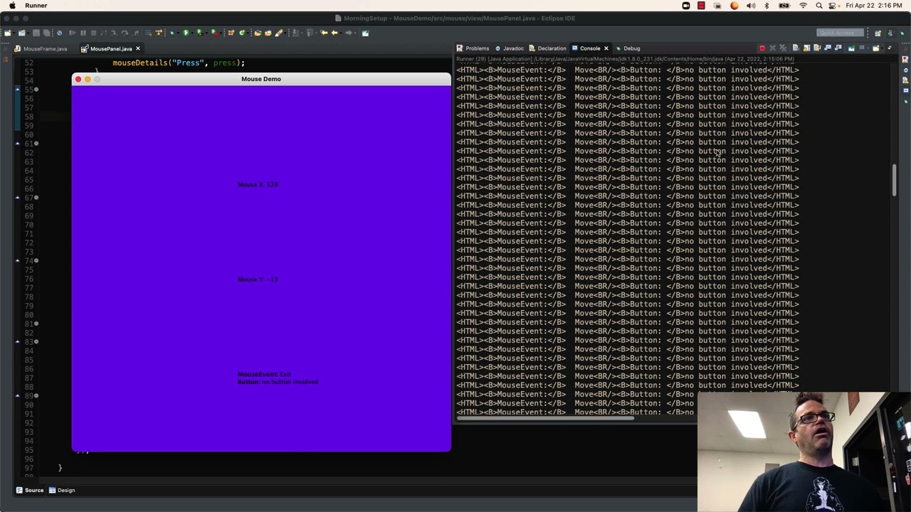 Java Mouse Listeners