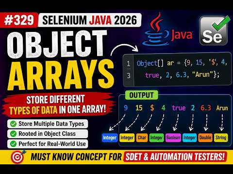 329 Object Arrays In Java Selenium Java 2026