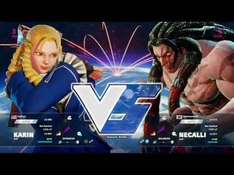 SFV Beta Online Matchmaking - Zelduck (Karin) vs slasherxslayer (Necalli)