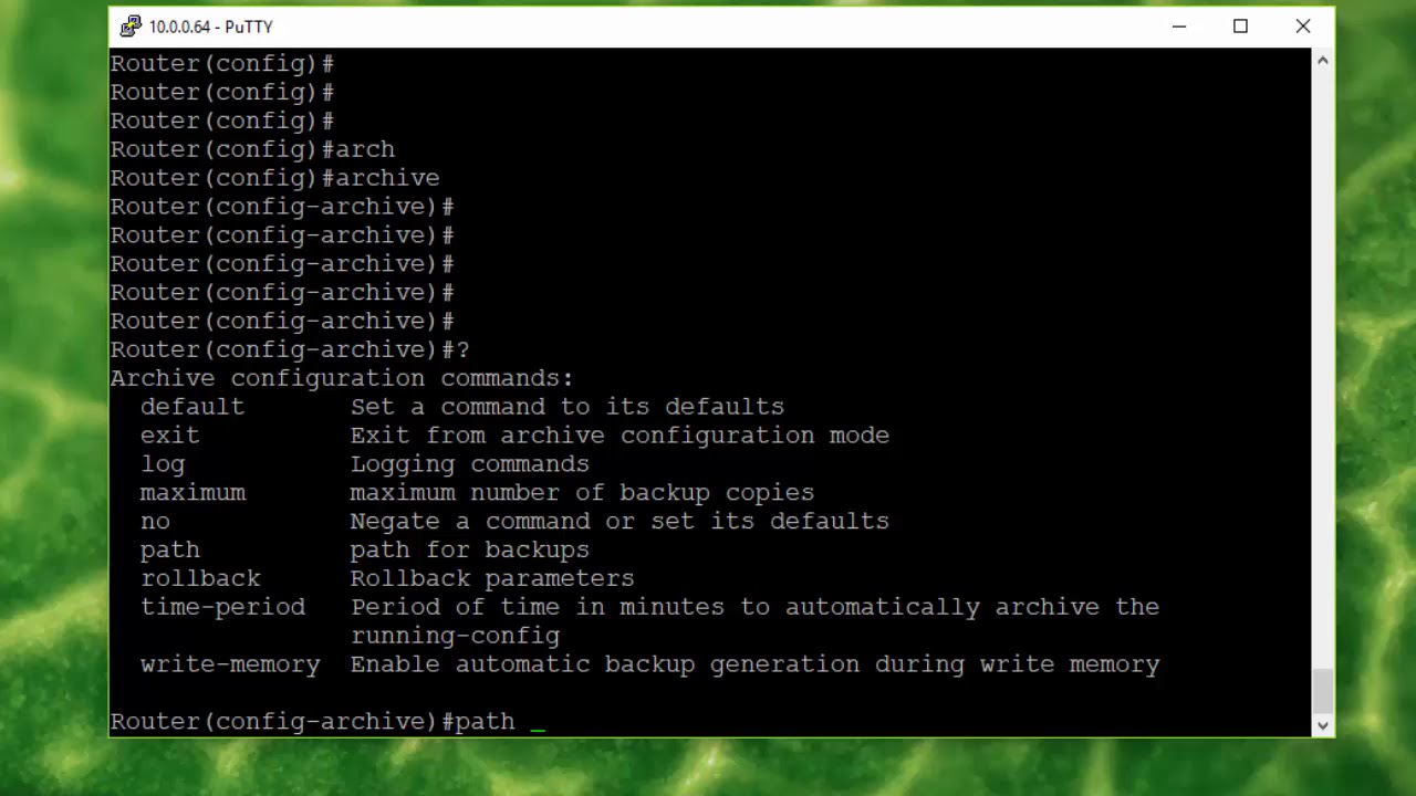 Cisco Storing Backups (New Way)
