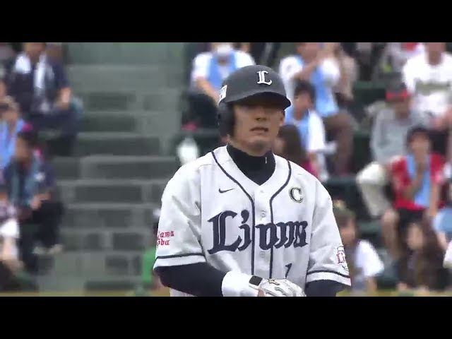 6回表 ライオンズ栗山がタイムリー2塁打を放ち1-1の同点に追いつく!! 2014/7/5 Bs-L