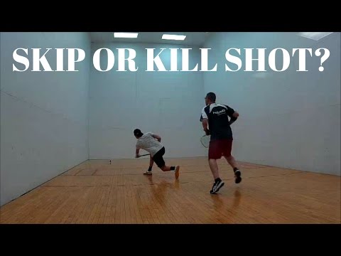 Racquetball Referee #1 - Are these skip balls or roll-outs???