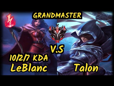 FLA Goku (LEBLANC) vs TALON - 10/2/7 KDA MID GAMEPLAY - BR Ranked GRANDMASTER