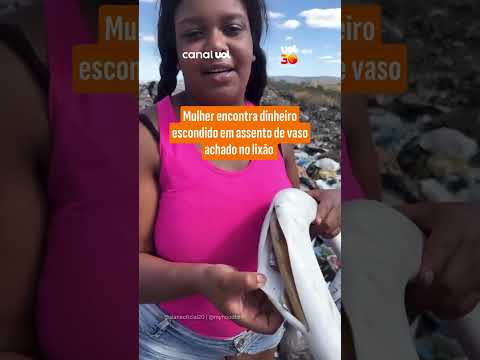 Mulher encontra dinheiro escondido em assento de vaso achado no lixão