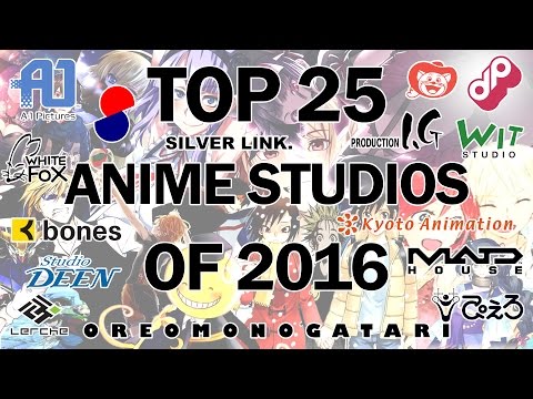 Top 25 Anime Studios of 2016