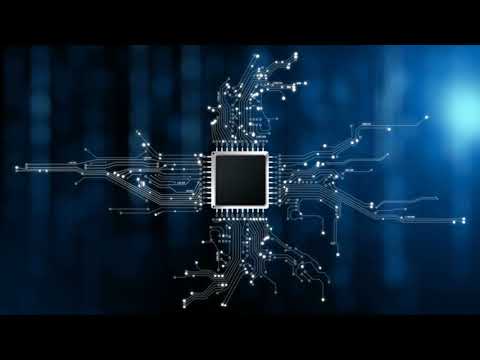 4k Cpu Chip Set and Electric Circuit -  Moving background