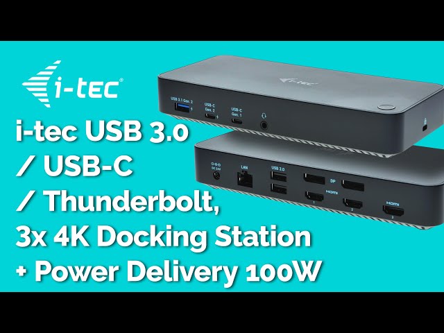 Vídeo relacionado con I-Tec USB-C 4K Nano Docking Station 1x HDMI 1x Ethernet GLAN 3x USB 3.0 1x SD/MicroSD 1x Audio Power Delivery 100W para Windows MacOS Android ChromeOS Thunderbolt 3 Compatibile