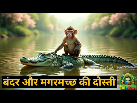 बंदर और मगरमच्छ की दोस्ती | Bandar aur Magarmach ki Dosti | Moral Stories | Hindi Kahaniya