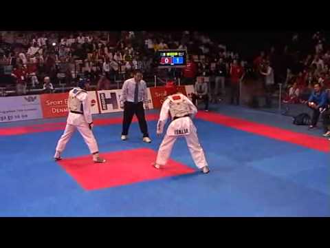 Male -58KG 2009 World Taekwondo Championships Copenhagen Denmark vs Italy R1