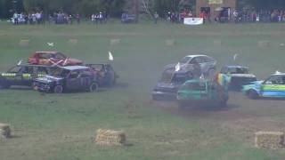 preview picture of video 'Destruction Derby Car Rolls Over ! Moss Vale Show 2010'