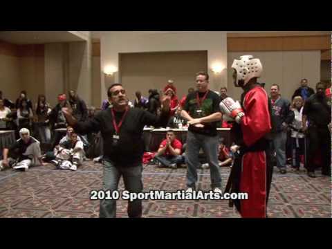 Ross Levine v Kodaq Wray - Men's team sparring - 2010 Amerikick Internationals