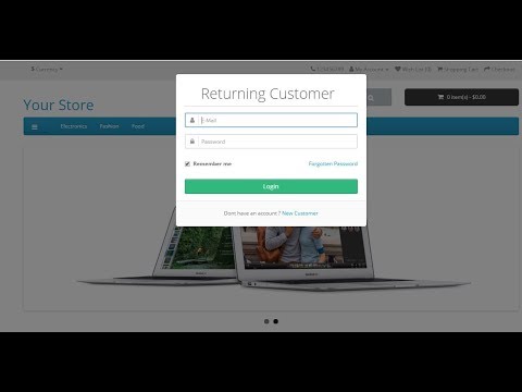 Ajax Popup Login / Register / Forgotten Module For Opencart V3 AND V2