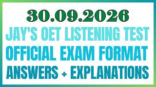OET LISTENING TEST 30.09.2026 #oet #oetexam #oetnursing #oetlisteningtest