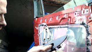 Как снять извлечь заменить стекла задней двери NISSAN LEAF (2015)demontaz zamiana szyby drzwi tyl