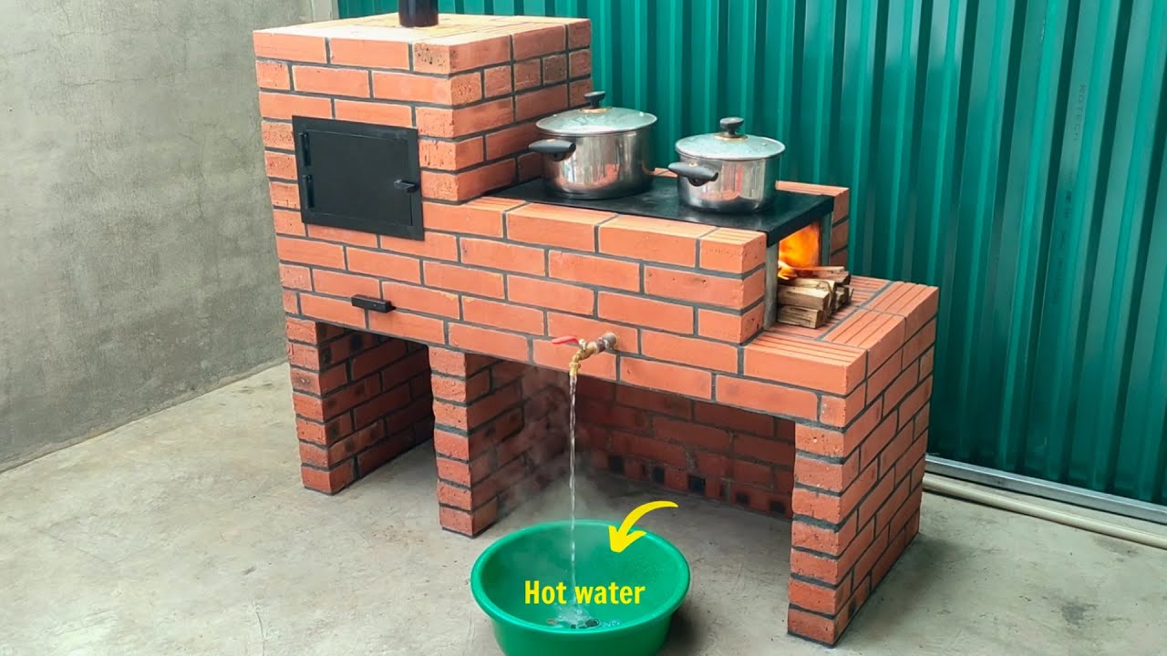 Amazing how to make a four in one wood stove / Hot water stove