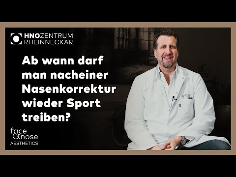 Nasenkorrektur - Frag Prof. Riedel: Ab wann darf man nach einer Nasenkorrektur wieder Sport treiben?
