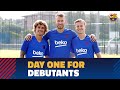 Griezmann, De Jong and Neto in first Barça workout