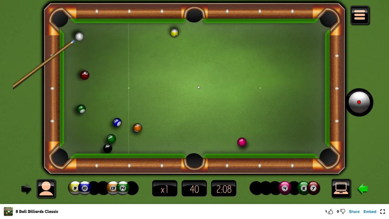 8 Ball Billiards Classic | Walkthrough