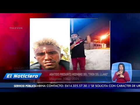 Alleged member of the "Tren del Llano" killed in Guárico - El Noticiero first broadcast 11/02/25