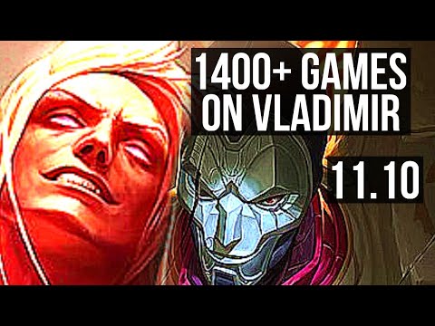 VLADIMIR & Thresh vs JHIN & Nautilus (ADC) | Quadra, 1400+ games, Legendary | NA Master | v11.10