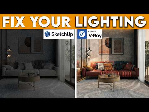 V-Ray INTERIOR LIGHTING Set-up| SketchUp & V-Ray