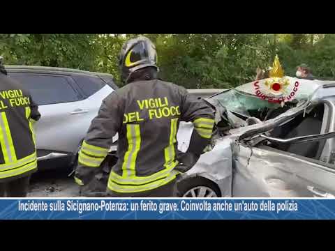 Incidente sulla Sicignano-Potenza: un ferito grave. Coinvolta anche un'auto della polizia