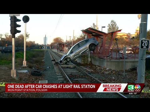 Deadly crash blocks SacRT light rail tracks in Folsom