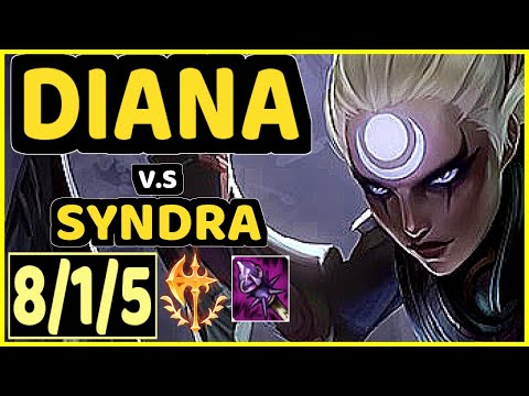 NEMESIS (DIANA) vs SYNDRA - 8/1/5 KDA MID CHALLENGER GAMEPLAY - EUW