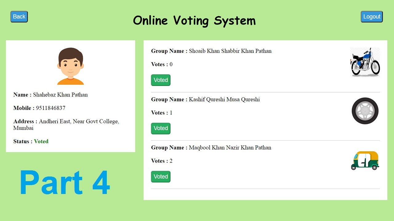 Online Voting System in PHP | Part 4 Tutorial | PHP Mini Project with Source Code | CSS Basics