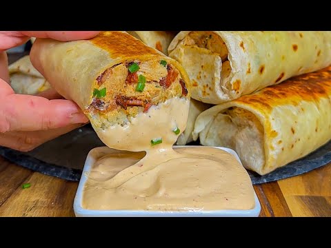 High Protein Chicken Bacon Ranch Burritos