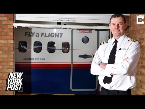 Pilot builds working flight simulator and cockpit in his garage