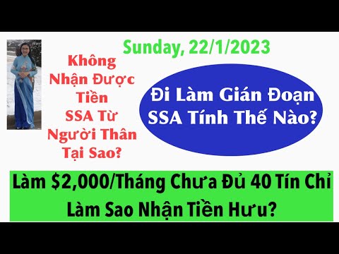 🇺🇸Live#83|Đi Làm $2,000/Tháng Chưa Đủ 40 Tín Chỉ Làm Sao Nhận Tiền Hưu Sau Này?