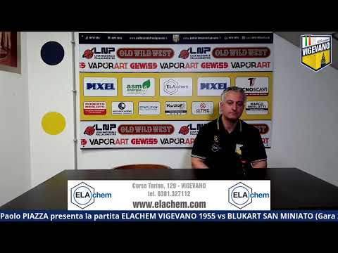 Coach Paolo PIAZZA presenta la partita ELACHEM vs BLUKART (Gara 2)