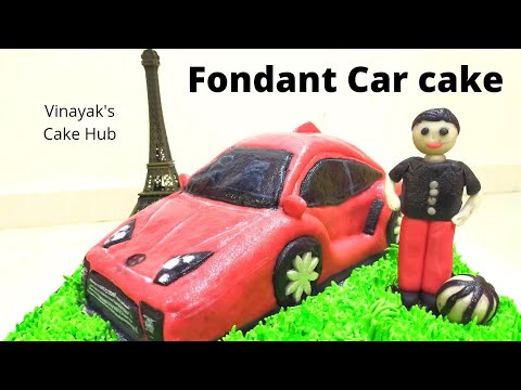 Fondant Car🚗 Cake | How to make fondant Cake | Fondant cake Tutorials | Amazing fondant car cake🚙🚗