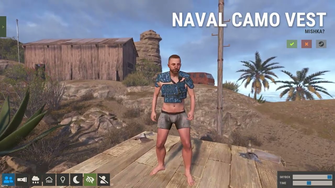 Rust Naval Camo Vest - Roadsign Jacket Skin (No Glow)