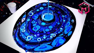 Galaxy Style Acrylic Pour with a DIFFERENT Ingredient