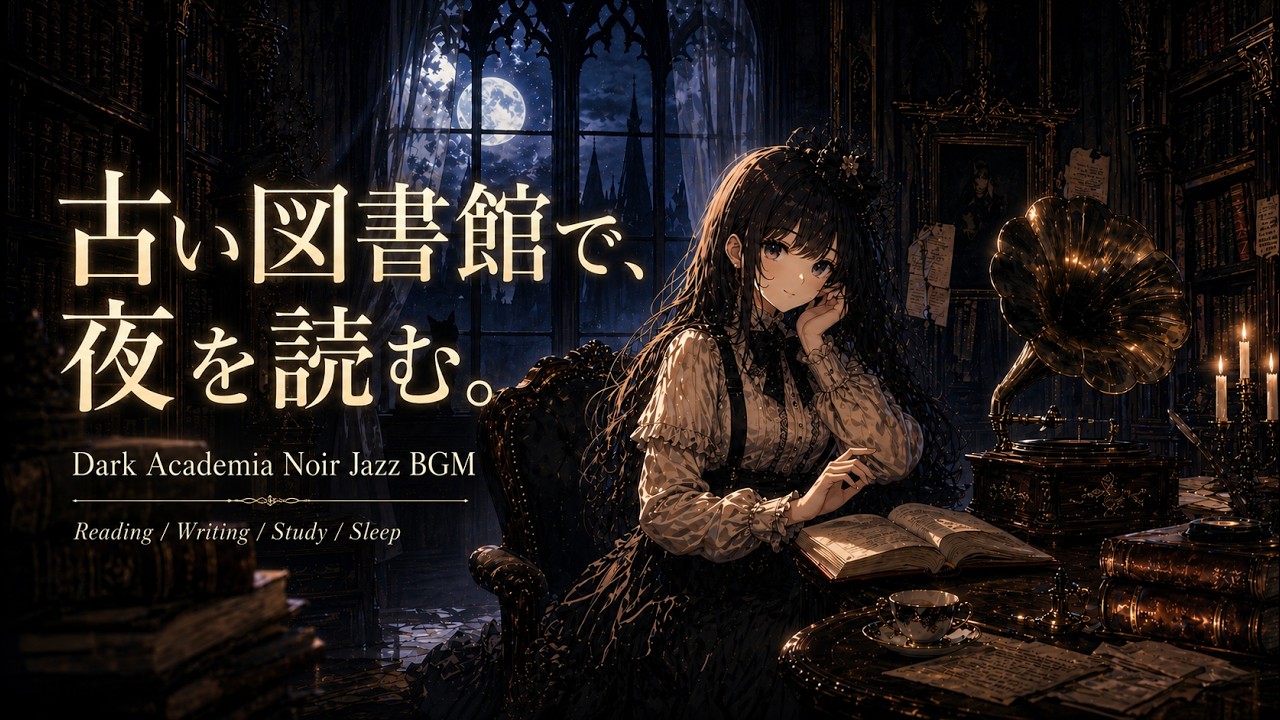 【フリーBGM】古い図書館で、夜を読む。