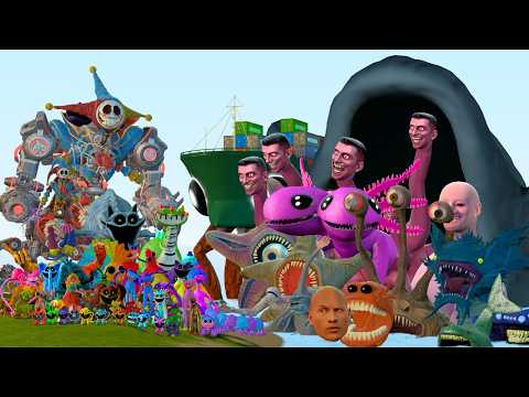 All New Sea Monster Creatures Family Vs All Poppy Playtime Chapter 1 To 5 Monsters In Garry's Mod