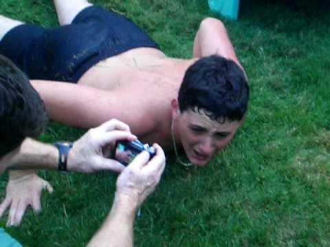 Matt on pain after water slide belly flop