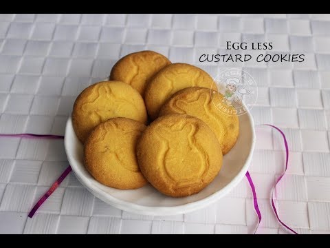 Egg-less Custard Cookies / കുട്ടികൾക്ക് വേണ്ടി സിമ്പിൾ കസ്റ്റാർഡ് കുക്കീസ്‌ Video