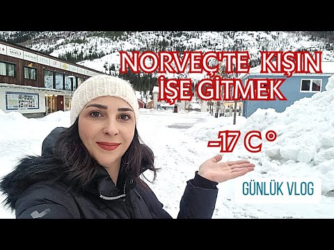 GOING TO WORK IN WINTER IN NORWAY - MY WORK DAY - FIGHTING WITH SNOW IN WINTER #dailyvlog #norway...
