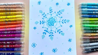 How To Draw A Snowflake. Easy drawing and coloring for kids