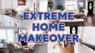 DIY EXTREME HOME MAKEOVER MARATHON! KITCHEN, LIVING & DINING ROOM & ENTRYWAY MAKEOVER ON A BUDGET!